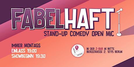 Fabelhaft Comedy: Stand-Up Comedy in Berlin Mitte primary image
