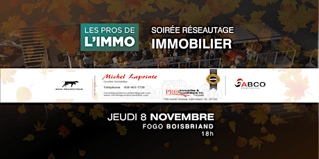 Soirée des Pros de l'Immo - 8 Novembre 2018 - Gratuit primary image