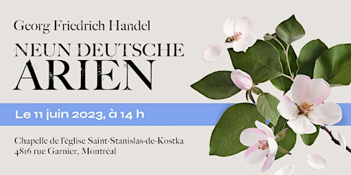 Handel - Neun deutsche Arien avec Andréanne Brisson Paquin primary image