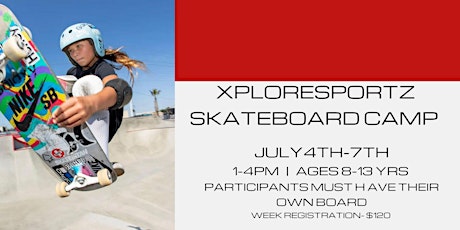 Learn2Board | July 4th-7th: 1-4PM | AGES 8-13 YRS