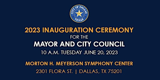 2023 Dallas City Council Inauguration Ceremony