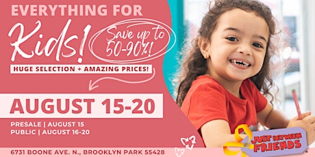 Imagem principal do evento Kids' Huge Pop-Up Sale - Fall Tickets Maple Grove/Brooklyn Park