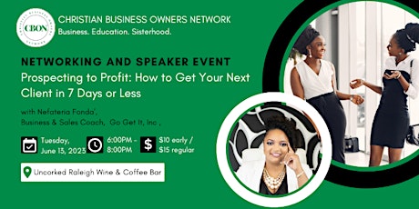 CBON Networking & Speaker Event for Black Women Business Owners  (Jun)