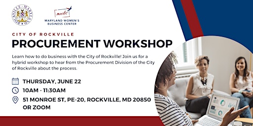 Procurement Workshop - City of Rockville primary image
