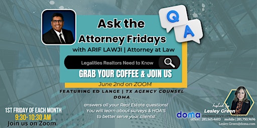 Ask the Attorney: ZOOM Survey's and HOA Edition primary image