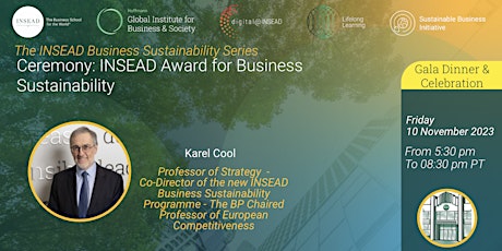 SFHub : INSEAD Business Sustainability Series Part V: Awards  & Gala