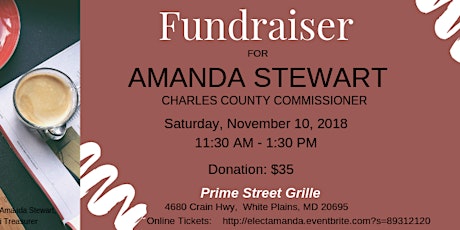 Election Celebration Fundraiser for Amanda Stewart, Charles County Commissioner primary image