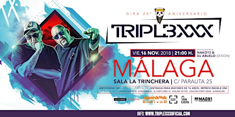 TRIPLE XXX - Gira 20 aniversario en Málaga