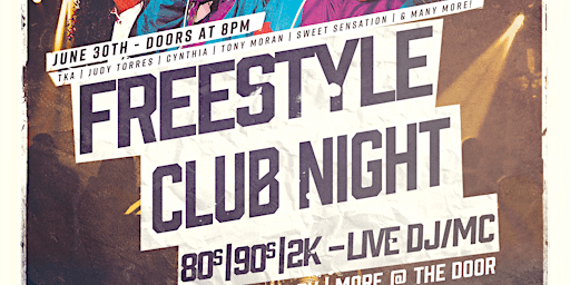 Freestyle Club Night - 80s 90s 2K primary image