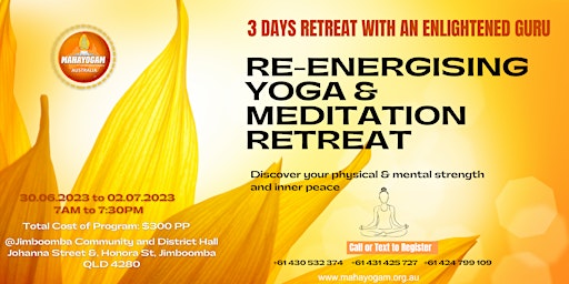 AathiSiddhi 3 days Retreat with Guruji  - 30th June 2023 to  2nd July 2023 primary image