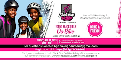 Hauptbild für Young Black Girls Do Bike - Youth Bicycling Skills and Safety Clinic