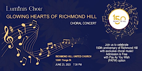 Luminis Choir celebrates Richmond Hill 150th Birthday!