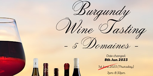 [Wine Tasting] Burgundy Wine Tasting – 5 Domaines (Sheung Wan 8-Jun) primary image