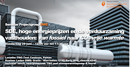 Imagem principal do evento Seminar DWE: SDE, hoge energieprijzen en de verduurzaming vasthouden