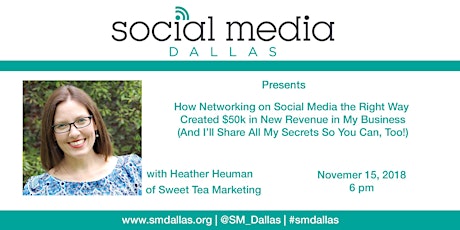 Heather Heuman: How Networking on Social Media the Right Way Created $50k in New Revenue in My Business (And I’ll Share All My Secrets So You Can, Too!) primary image