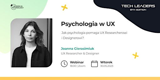 Psychologia w UX. Jak psychologia pomaga UX Researcherowi i Designerowi  primärbild