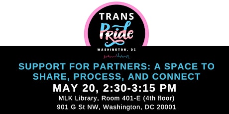 Support for Partners of Trans Folks: A Space to Share, Process, and Connect primary image