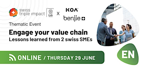 STI Thematic event - Engage your value chain: Lessons learned from 2 SMEs