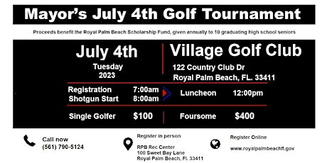 Mayor's July 4th Golf Tournament
