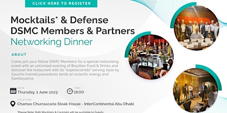 DSMC Mocktails & Defense Members Networking Dinner | June 2023