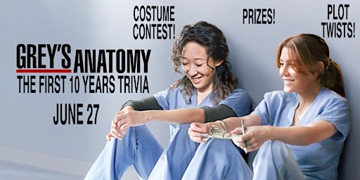 Grey's Anatomy the First 10 Years Trivia Night at Britannia Arms Almaden! primary image