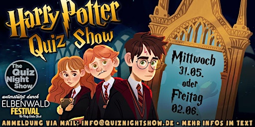 Imagem principal de Quiz Night Show #419 // Harry Potter Quiz (Mi. 31.05. oder Fr. 02.06.)