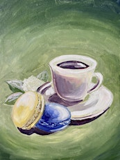 "Macaroon and Tea" Wine and Canvas Event-@ Brickhouse Coffee Co.