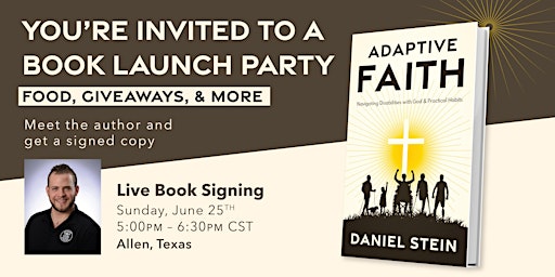 Adaptive Faith Book Signing with Daniel Stein (In-Person)