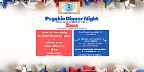 Psychic Dinner Night At Zona primary image