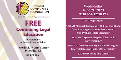Free Continuing Legal/Professional Education- Pikeville, KY  primärbild
