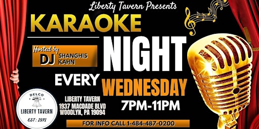 Imagen principal de Wednesday Karaoke at Liberty Tavern (Woodlyn - Delaware County, PA)