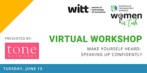 WiT Virtual Workshop - Make Yourself Heard: Speaking Up Confidently primary image