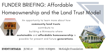 Funder Briefing: Affordable Homeownership and the Land Trust Model