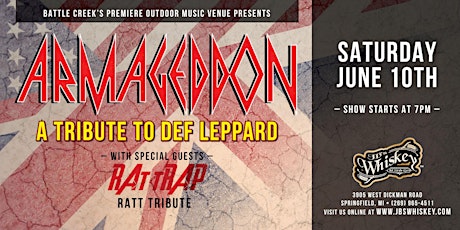 Hauptbild für Armageddon – A Tribute to Def Leppard at  JB’s Whiskey | Springfield, MI