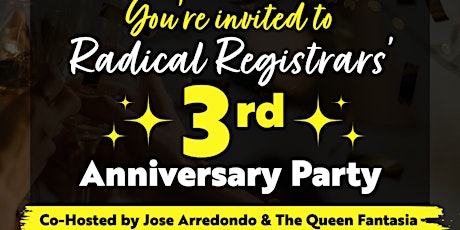 Radical Registrars 3rd Anniversary Party