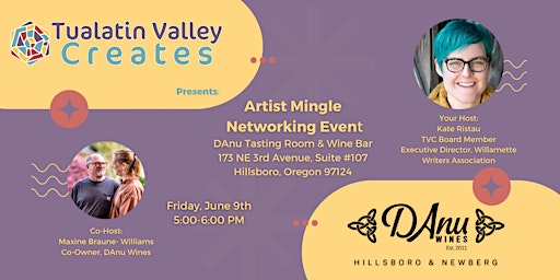 Tualatin Valley Creates Networking Event, June 9th