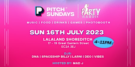 PITCH SUNDAYS x PARTY HARD 16th JULY 2023 primary image