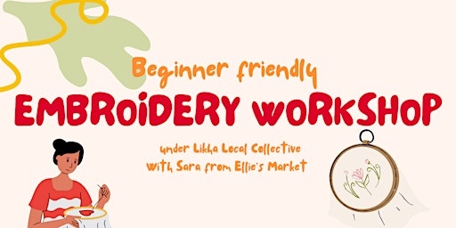 Beginner embroidery workshop primary image