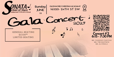 2023 Sonata Gala Concert (Concert #2@6:15-7:30pm)-Mr. Farshad & Tim, Ms. Li
