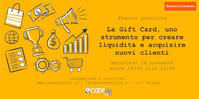 Gift Card, uno strumento per creare liquidità e acquisire nuovi clienti Gift Card, uno strumento per creare liquidità e acquisire nuovi clienti