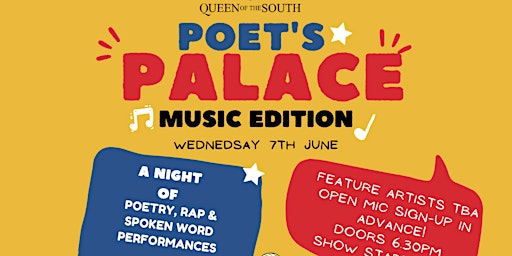 Poets Palace - Music Edition #4: A night  of musical spoken word poetry primary image