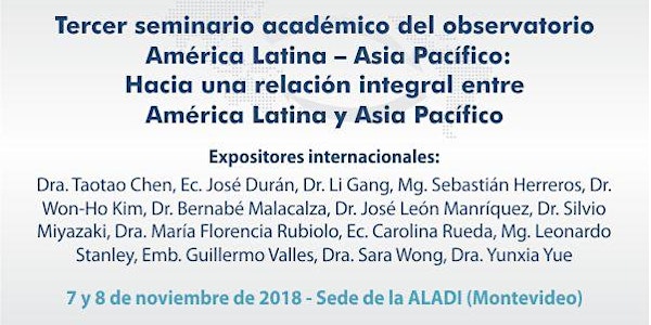 Tercer seminario académico del Observatorio AL-AP: Hacia una relación integral entre América Latina y Asia Pacífico  