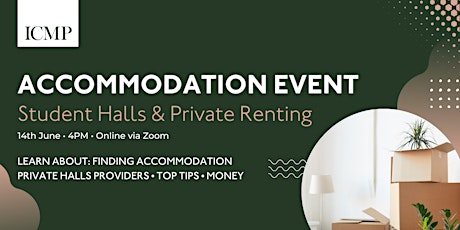 Accommodation Event: Student Halls & Private Renting
