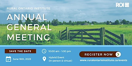 Rural Ontario Institute - Annual General Meeting - 2023