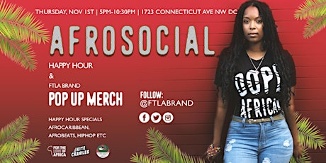 Afrosocial and @ftlabrand Pop up Merch Happy Hour primary image