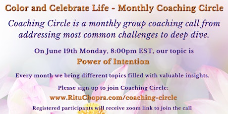 Celebrate Life - Monthly Coaching Circle