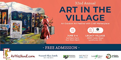 32nd Annual Art in the Village with Craft Marketplace primary image