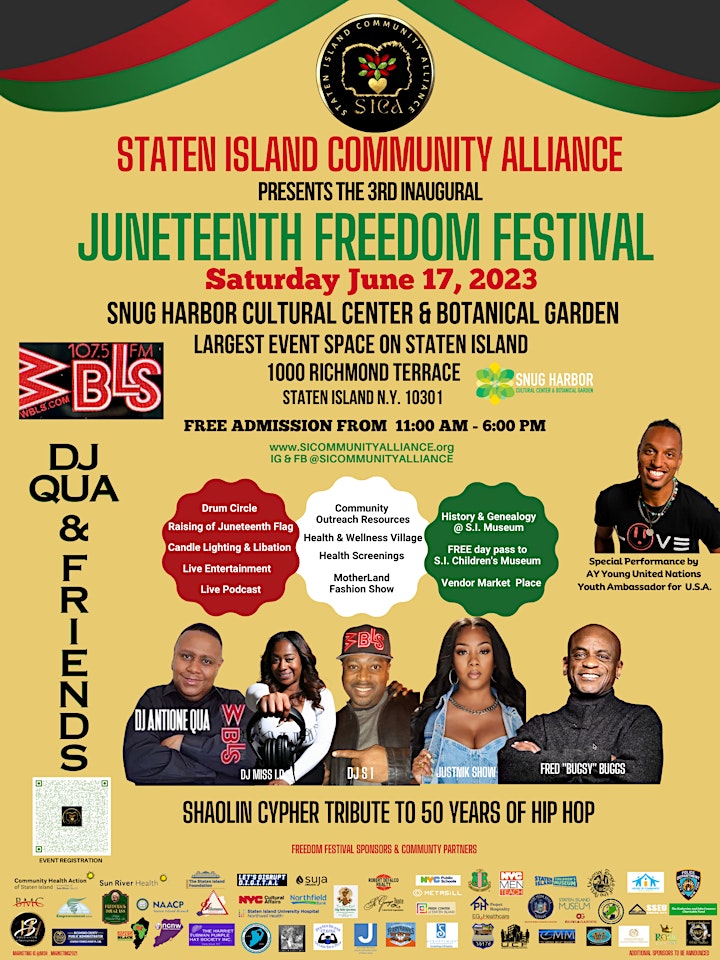 SI Community Alliance 3rd Annual Juneteenth Festival Staten Island June 17th 2023