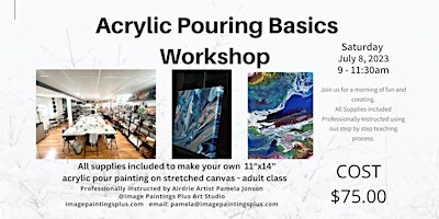 Acrylic Pouring Basics Workshop for Adults primary image