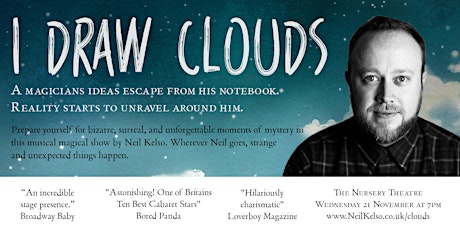 I Draw Clouds - a Magic Show by Neil Kelso (7PM Preview Performance) primary image